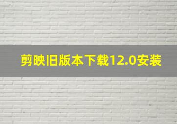 剪映旧版本下载12.0安装