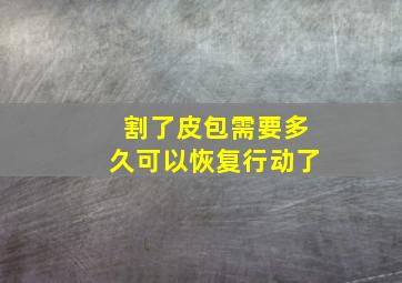 割了皮包需要多久可以恢复行动了