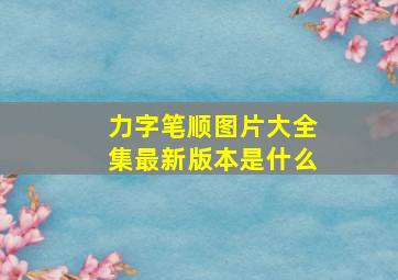 力字笔顺图片大全集最新版本是什么