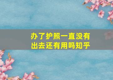 办了护照一直没有出去还有用吗知乎