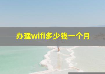 办理wifi多少钱一个月