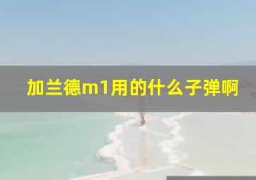 加兰德m1用的什么子弹啊