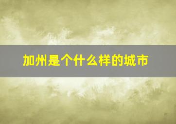 加州是个什么样的城市