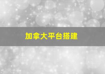 加拿大平台搭建