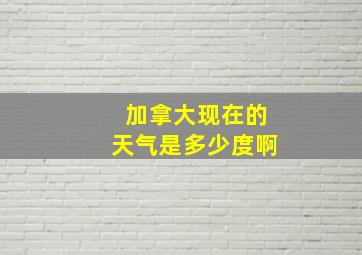 加拿大现在的天气是多少度啊