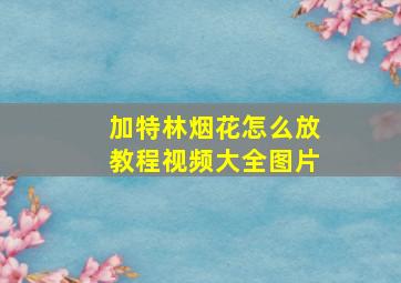 加特林烟花怎么放教程视频大全图片