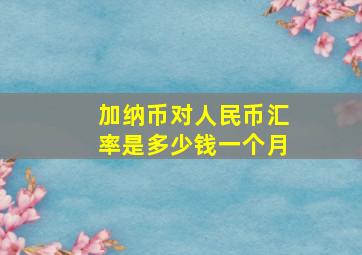 加纳币对人民币汇率是多少钱一个月