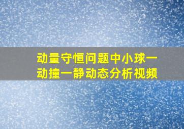 动量守恒问题中小球一动撞一静动态分析视频