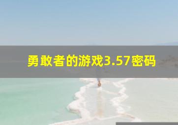 勇敢者的游戏3.57密码