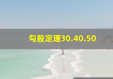 勾股定理30.40.50