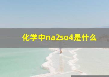 化学中na2so4是什么