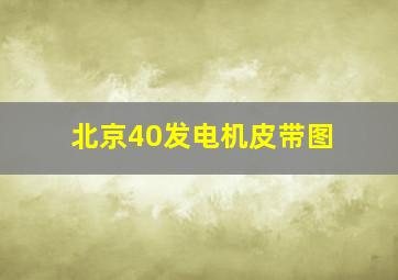 北京40发电机皮带图