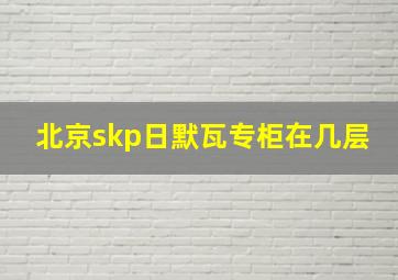 北京skp日默瓦专柜在几层