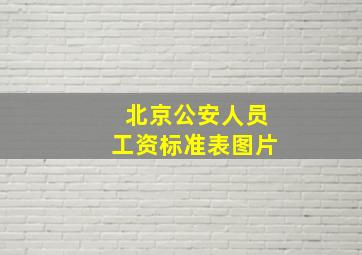 北京公安人员工资标准表图片