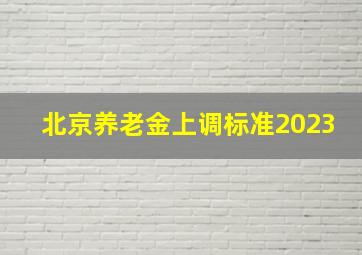 北京养老金上调标准2023