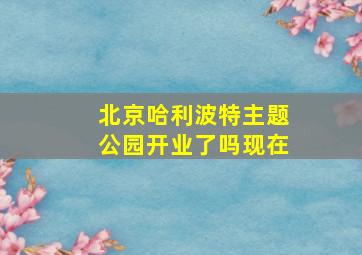 北京哈利波特主题公园开业了吗现在