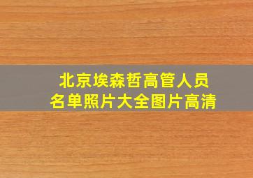 北京埃森哲高管人员名单照片大全图片高清