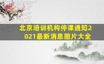 北京培训机构停课通知2021最新消息图片大全