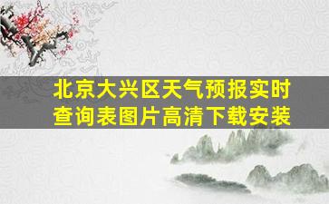 北京大兴区天气预报实时查询表图片高清下载安装