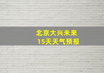 北京大兴未来15天天气预报