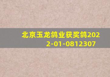 北京玉龙鸽业获奖鸽2022-01-0812307