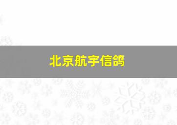 北京航宇信鸽