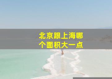 北京跟上海哪个面积大一点