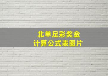 北单足彩奖金计算公式表图片