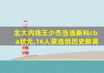 北大内线王少杰当选新科cba状元,16人获选创历史新高