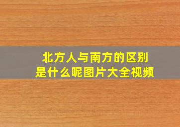 北方人与南方的区别是什么呢图片大全视频