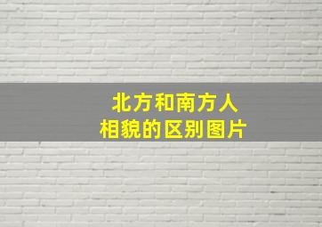 北方和南方人相貌的区别图片