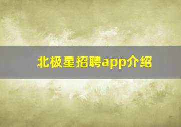 北极星招聘app介绍