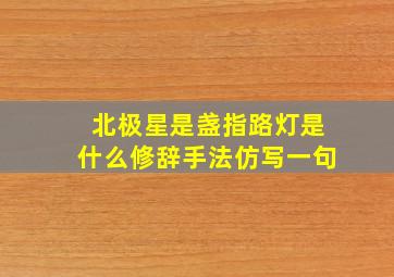 北极星是盏指路灯是什么修辞手法仿写一句