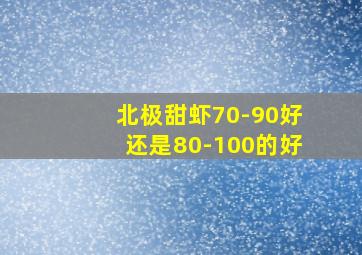 北极甜虾70-90好还是80-100的好