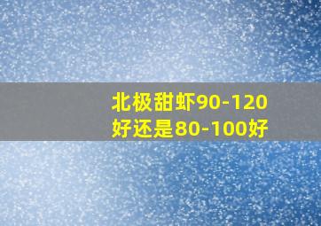 北极甜虾90-120好还是80-100好