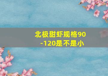 北极甜虾规格90-120是不是小