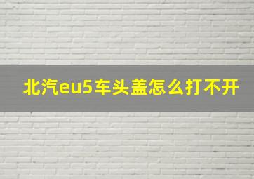 北汽eu5车头盖怎么打不开