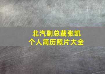 北汽副总裁张凯个人简历照片大全