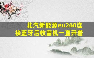 北汽新能源eu260连接蓝牙后收音机一直开着