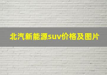 北汽新能源suv价格及图片