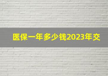 医保一年多少钱2023年交