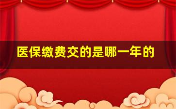 医保缴费交的是哪一年的