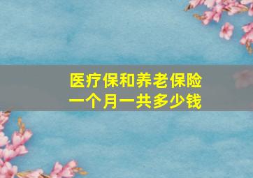 医疗保和养老保险一个月一共多少钱