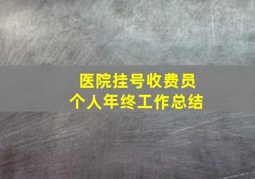 医院挂号收费员个人年终工作总结