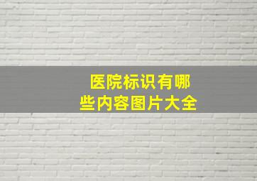 医院标识有哪些内容图片大全