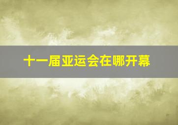 十一届亚运会在哪开幕