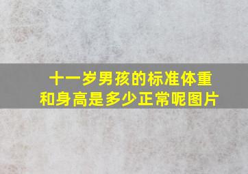 十一岁男孩的标准体重和身高是多少正常呢图片