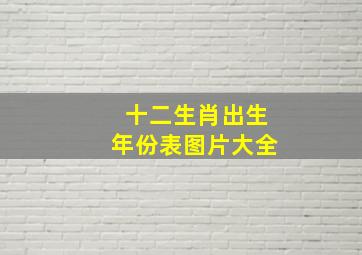 十二生肖出生年份表图片大全