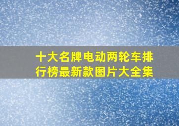 十大名牌电动两轮车排行榜最新款图片大全集