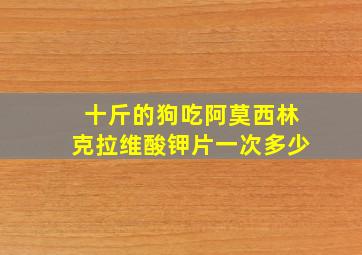 十斤的狗吃阿莫西林克拉维酸钾片一次多少